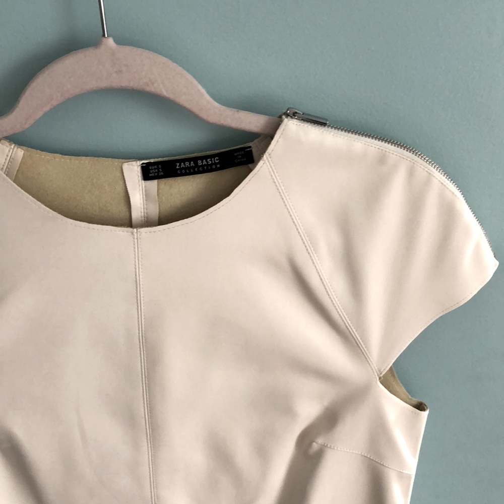 ZARA white leather dress! 👗